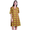 thumbnail image 1 of Moomaya Chemises Grande Taille pour Femmes Chemises Imprimées à Boutons Robe d'Été-S-TTG, 1 of 1
