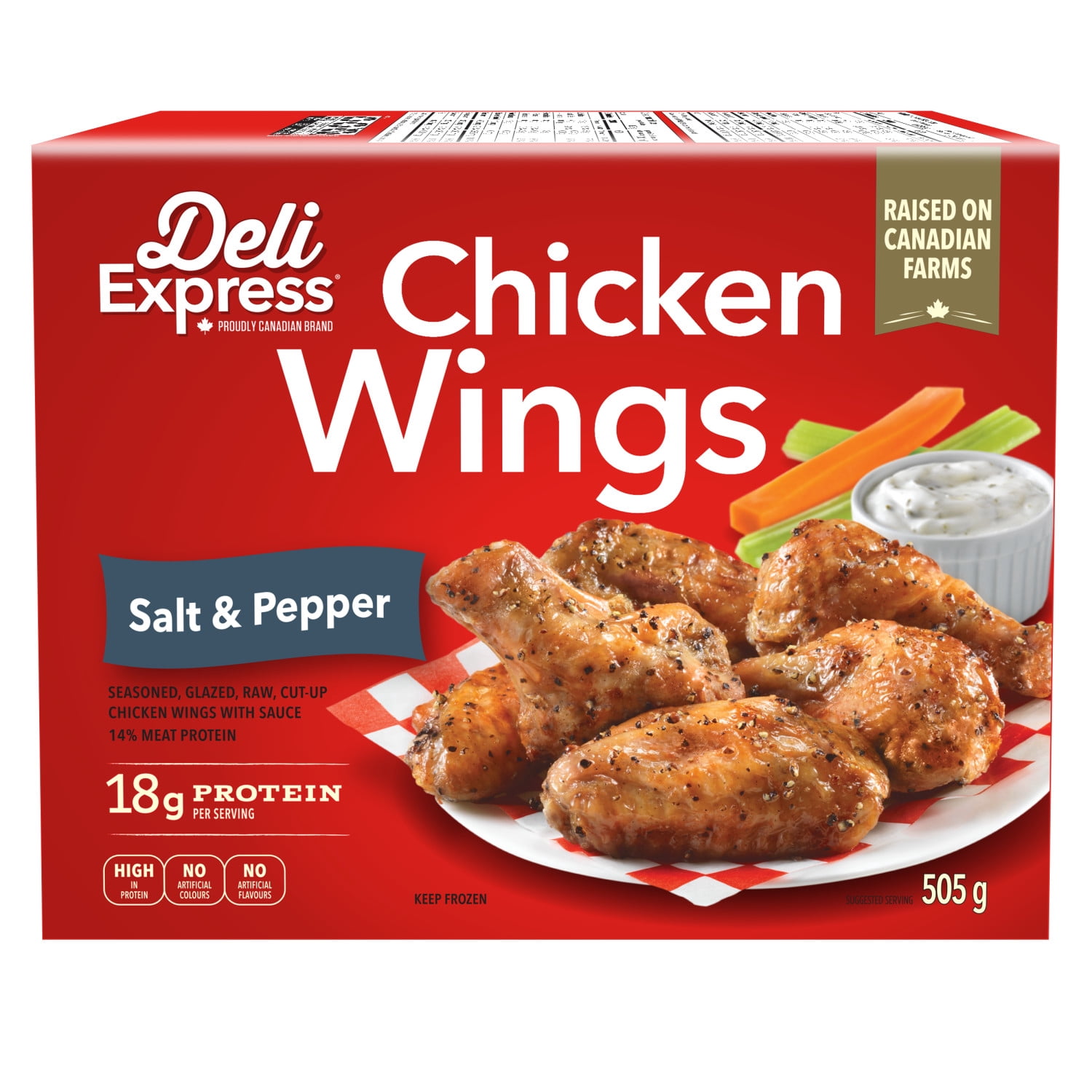 Ailes de poulet au sel et au poivre Deli Express 505 g