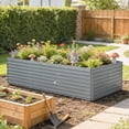 thumbnail image 2 of Outsunny Galvanized Raised Garden Bed, 8' x 4' x 2' Planter Box Light Grey, 2 of 10
