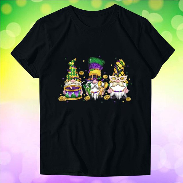 TIMIFIS T-Shirts pour Femmes Été Décontracté Coupe Classique Manches Courtes Col Rond T-Shirt Ample Carnavals Imprimé Graphique Tee