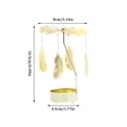 thumbnail image 5 of Aromatherapy Candle Holder: Golden Revolving Lantern, Iron Material, Creates Romantic Atmosphere, Ideal Gift, 5 of 5