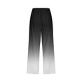 thumbnail image 5 of Linen Pants Women Summer Plus Size Active wear Printing Gradient Cargo Pants Mid Rise Softy Loose Fit Capri Pant Casual Lightweight Drawstring Fashion Daily Womens Pants With Pocket（Black,M）, 5 of 5