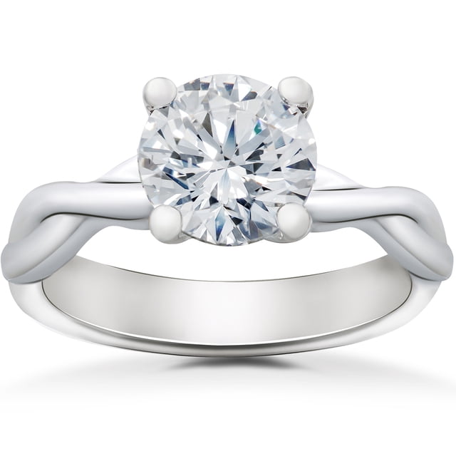 Grace Monture de Bague de Fiançailles Solitaire à Vigne Torsadée