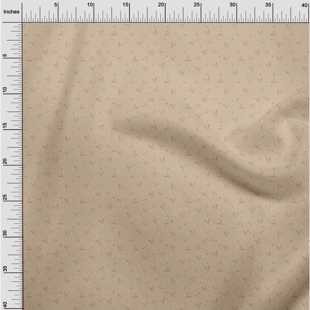 oneOone Silk Tabby Fabric Carrot & Rabbit Face Animal Print Sewing Fabric BTY 42 Inch Wide