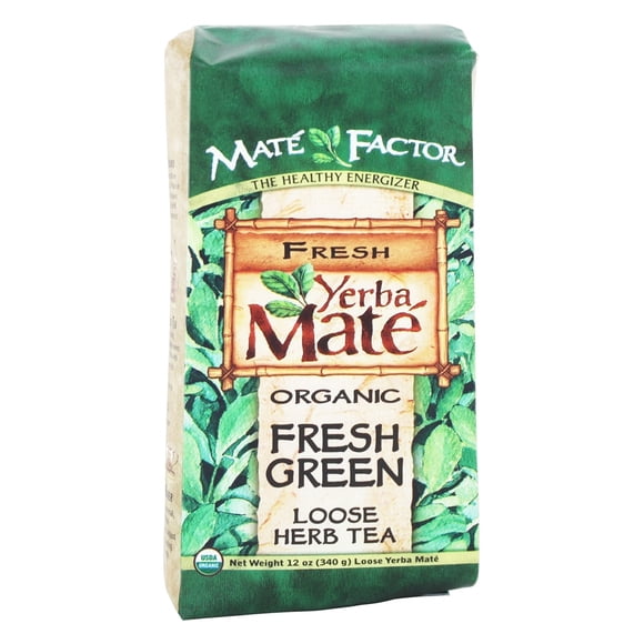 Mate Factor - Organic Yerba Mate Loose Herb Tea Fresh Green - 12 oz.