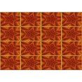 thumbnail image 1 of Ahgly Company Tapis d'Intérieur Rectangulaire Transitionnel Orange Rouge Orange Lavable à la Machine, 2 Pieds x 3 Pieds, 1 of 7