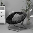 thumbnail image 2 of Urban Shop Oversized Mongolian Faux Fur Saucer Chair, Black, 2 of 4