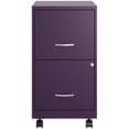 thumbnail image 3 of Solutions pour l'Espace Classeur Vertical Mobile en Métal 18 Pouces P à 2 Tiroirs Violet Minuit, 3 of 7