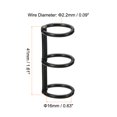 thumbnail image 2 of Unique Bargains 0.63' Dia. 3 Circle Detachable Metal Binder Rings Loose Leaf Rings, Black 6 Pack, 2 of 6