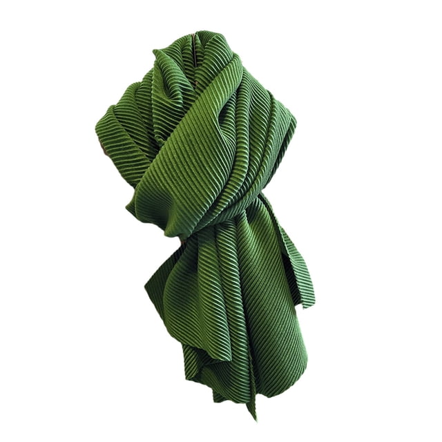 Unatoiry Foldable Women S Scarf Classic Easy To Clean And Maintain Warm Solid Color Large Thick Scarf blackish green
