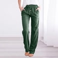 thumbnail image 5 of Birdeem Pantalon Grand Décontracté en Coton Lin Pur à Cordon pour Femmes, 5 of 5