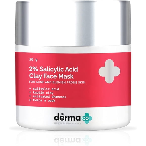 The Derma Co 2% Salicylic Acid Clay Face Mask for Men and Women 50g