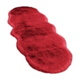 thumbnail image 2 of Tyidzon Rugs for Bedroom Solid Color Fluffy Shaggy Soft Living Room Rug 20X55 Inch Indoor Modern Area Rug for Teen Dorm Room Home Decor, Red, 2 of 8