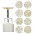 thumbnail image 1 of Traditional Square Flower DIY Powerful Festival Baking Tool for Mid-Autumn Party, One Size, White 1Pack, 1 of 9
