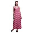 thumbnail image 1 of Bimba Robe Longue Maxi à Bretelles Spaghetti Ajustables Imprimée au Bloc, Tenue de Plage d'Été - Moyen, 1 of 6