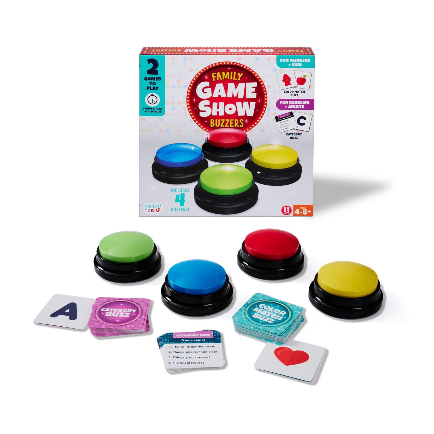 Chuckle & Roar Family Game Show Buzzers for Children Ages 4-8+ by Buffalo Games