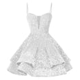 thumbnail image 1 of Amzcrzy Robes pour Femmes Robe à Dos Nu à Paillettes pour Femmes Col en V Sans Manches Robes de Cocktail Mode Robes Midi Fluides Robes de Fête, 1 of 5