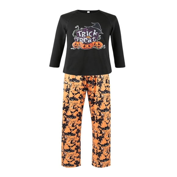 Halloween Matching Family Pajamas Set Long Print Pajamas Set Lounge Nightwear