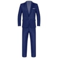 thumbnail image 4 of Jelory Mens 2 Piece Suit Formal Business Slim Fit Suits One Button Solid Blazer Jacket with Trousers Navy Blue M, 4 of 7
