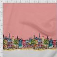 thumbnail image 3 of Soimoi Polyester Crepe Fabric Buildings Panel Decor Fabric Printed Yard 42 Inch Wide, 3 of 3