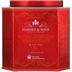 Harney & Sons Royal Tea Tin Blend de thé noir, Grande Idée actuelle sachets, 2.67 Ozs, petit déjeuner anglais, 30 Nombre