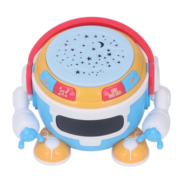 Baby Musical Drum Toy, 360 Rotation Music Light Projection Multifunctional Educational Kid Drum Percussion Toy For Baby Toddlers