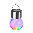 thumbnail image 2 of Rvkxad Solar Glass Pendant Lights, Crack LED Rattan String Lights for Garden Patio, Hanging Lights, Outdoor Decor, 2 of 7