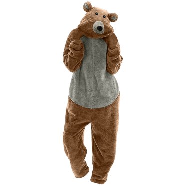 Rbaofujie Robe for Women Unisex Adult Bear Sleepwear Onesie Winter Pocket Loose Funny Thicken Pajamas Fall Pajamas