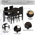 thumbnail image 4 of AWQM 5-Peice Dining Table Set, Faux Marble Dining Room Table and Chairs Set, Rectangle Kitchen Table Set with Durable Metal Frame and Upholstered Chairs, for Dining Room, Kitchen, Black, 4 of 11