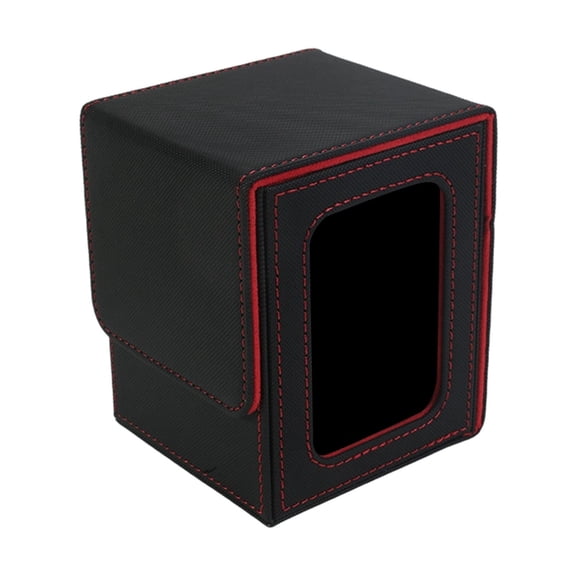 Porte-cartes à Collectionner en Cuir avec Fenêtre d'Affichage Transparente pour un Rangement Sécurisé et l'Organisation des Cartes de Jeu