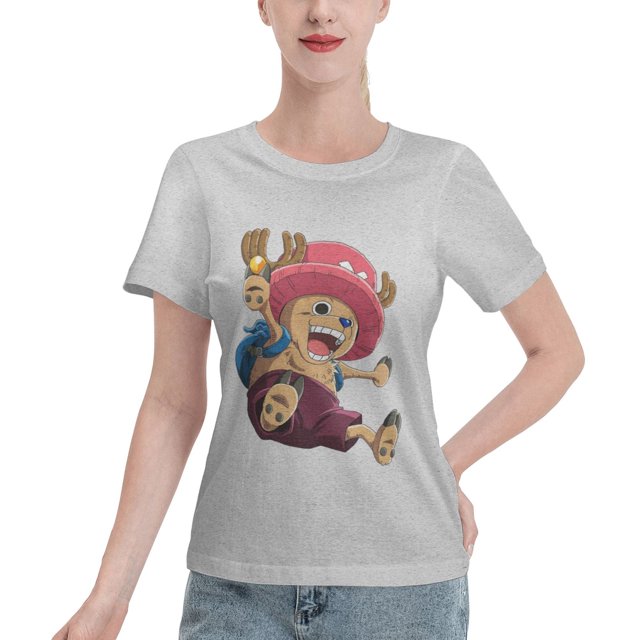 T-Shirt Basique à Manches Courtes pour Femmes une Pièce Chopper