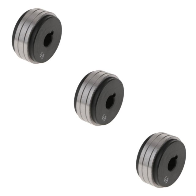 Decodeary Pièces de Rouleau d'Entraînement de Rouleau d'Alimentation de Fil de Mig d'Acier et Argent Noir Durable 0.8-0.8 3Set