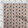thumbnail image 1 of oneOone Georgette Viscose Orange Fabric Skull Craft Projects Decor Fabric Printed By The Yard 42 Inch Wide, 1 of 4