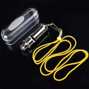 EGNMCR Stainless Steel Outdoor Survival Whistle Referee Neck Hanging Sports Timer Whistle Stainless steel outdoor rescue whistle