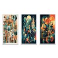 thumbnail image 2 of Designart "Mid Century Innovations Green and Orange II" Modern Midcentury Framed Wall Art Set Of 3 - Green Midcentury Frame Canvas Set For Living Room Decor, 2 of 6