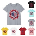 thumbnail image 1 of MKOSPLRT T-Shirt Drapeau des États-Unis pour Fille Garçon Manches Courtes Col Rond T-Shirts à Fleurs T-Shirts Graphiques Fête de l'Indépendance Cadeaux Joyeuse Journée du Souvenir, 1 of 9