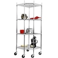 thumbnail image 3 of TRINITY EcoStorage™ 4-Tier Corner Wire Shelving Rack | Nsf | Includes Wheels | Chrome, 3 of 7