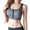 thumbnail image 1 of AherBiu Sports Bras for Women High Support Zipper Front Closure Wireless Push up Workout Bra Tops, 1 of 5