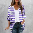 thumbnail image 2 of VEKDONE Blouse Décontractée à Manches Longues pour Femmes avec Poche Cardigan Violet S, 2 of 5