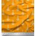 thumbnail image 1 of Soimoi Rayon Fabric Leaves & Floral Block Print Sewing Fabric Yard 56 Inch Wide, 1 of 3