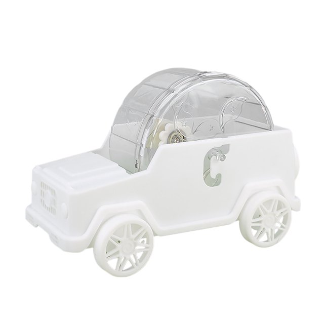 Riforla Roue de Course pour Hamster Forme de Voiture Roue de Course Exercice pour Hamster Roue de Course Jouets pour Hamster Blanc