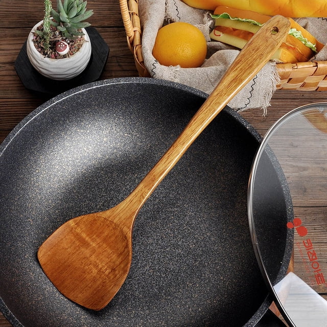 TIMIFIS Kitchen Utensil Long Wooden Cooking Rice Spatula Kitchen Utensil Non-Stick Hand Wok Shovel Kitchen Gadgets