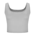 thumbnail image 4 of Timegard Womens Crop Tops Square Neck Sleeveless Solid Color Comfy Casual Going out Tank Tops Camis, 4 of 6