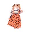 thumbnail image 1 of 2 Pieces Set Girls Dress T-Shirt Suspender Skirt Halloween Bat Pattern 12 Years, 1 of 5