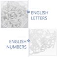 thumbnail image 3 of PENIKOKO 200Pcs White Acrylic Letters Letter Beads Alphabet Resin Pendants Clear Storage Box for Craft Use, 3 of 8