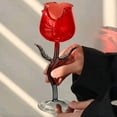 thumbnail image 3 of Tasse à Vin Rouge Rose Verre Haut de Gamme Tasse à Vin Haute, 3 of 8