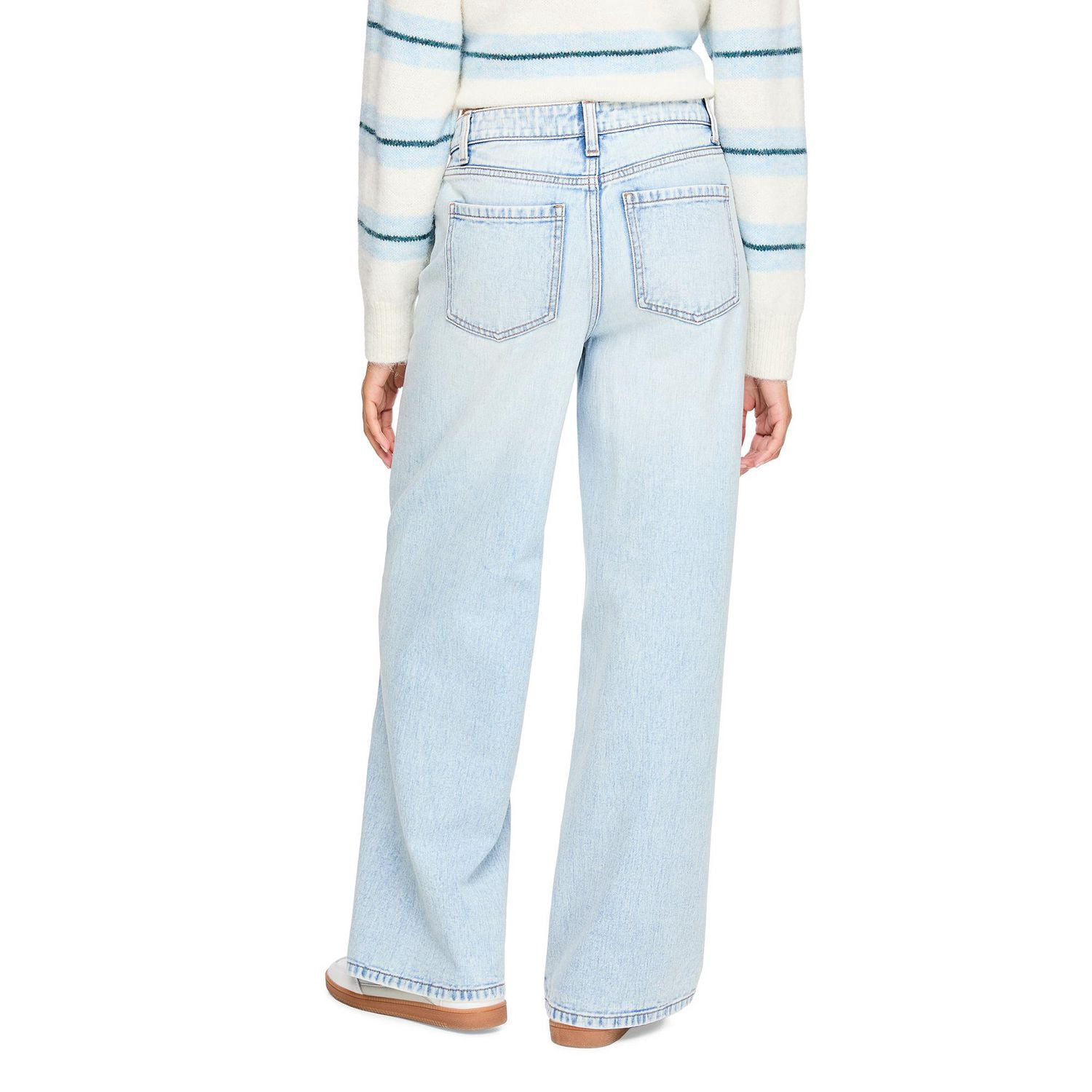 No Boundaries Women's Mid Rise Wide Leg Jean