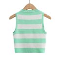 thumbnail image 4 of Dealovy Débardeurs pour Femmes Été Côtelé Court Ajusté Rayé Sans Manches Col Rond T-Shirts, 4 of 4