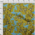 thumbnail image 3 of oneOone Georgette Viscose Lime Green Fabric Asian Japanese Koifish Craft Projects Decor Fabric Printed By The Yard 42 Inch Wide, 3 of 5