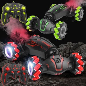 Sentmoon Voiture Rc rapide .4G Voiture à télécommande, voiture à télécommande avec télécommande à vaporisation légère Transformer voiture, voiture de jouets à télécommande rechargeable, cadeaux pour les garçons et le gir